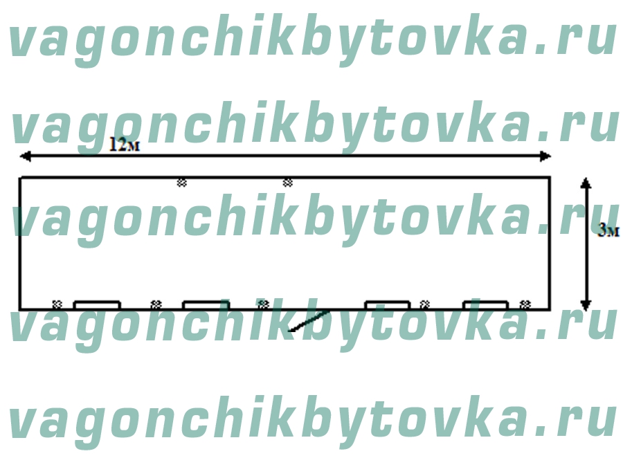 Негабаритный жилой вагончик 12м*3м