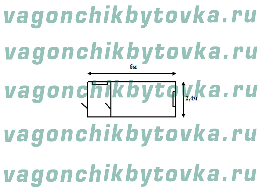 Дача из металлического вагончика-бытовки 6м